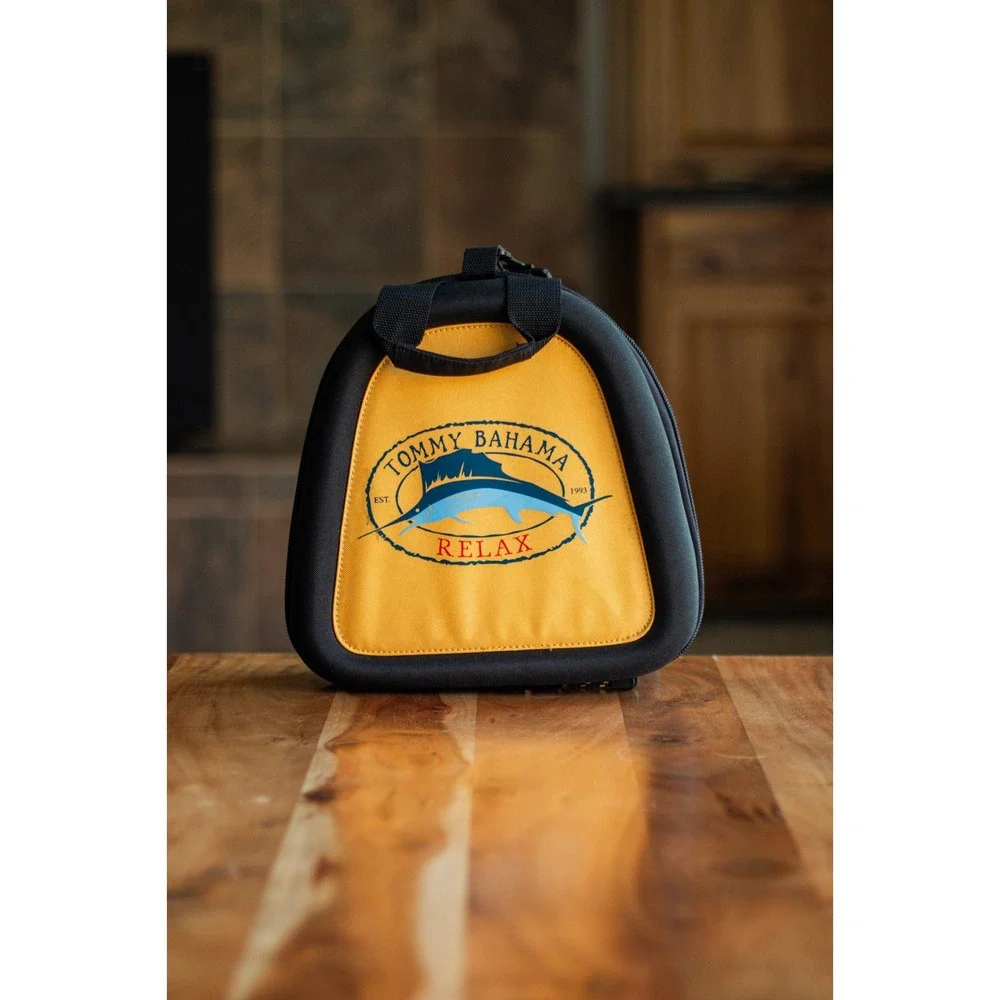 Tommy Bahama Relax Hard Sided Expandable Duffle Bag Yellow Black Suitcase Travel